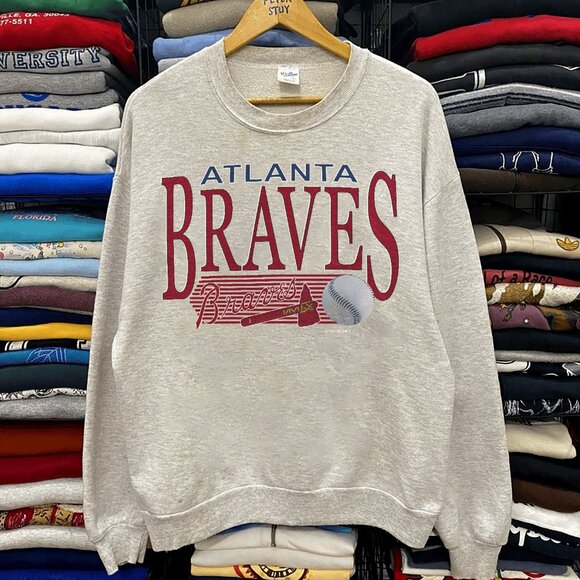 Vintage 90s MLB Atlanta Braves Sweatshirt, Retro Baseball Shirt For Mens Womens - Picture 1 of 2